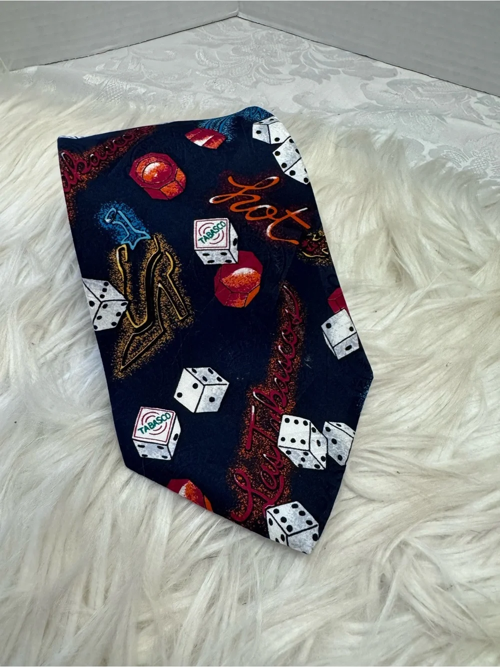 Tabasco‎ Hot Las Vegas Dice Silk Tie Old Money Preppy Dapper Novelty Dad Gift